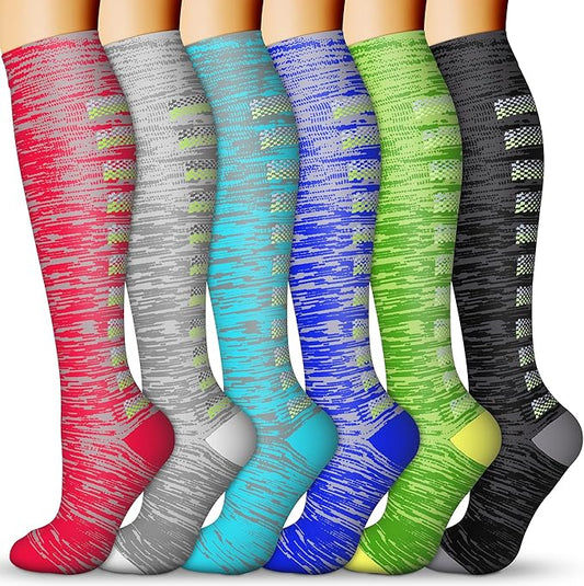 Compression Socks for Women & Men 15-20 mmHg, Best for Medical, Nursing, Running, Athletic, Varicose Veins, Travel