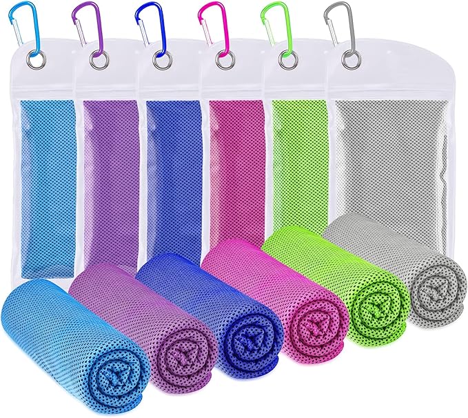 Cooling Towels for Neck and Face - Microfiber Chilly Towel Yoga Towel for Men or Women Ice Cold Towels for Yoga Gym Travel Camping Golf Football & Outdoor Sports