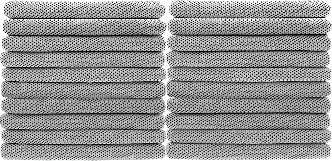 Peicees 20 Pack Microfiber Neck Cooling Towels Sports Sweat Towels Sweat Headband for Travel Beach Swimming Camping Climbing Gym Yoga Workout Backpacking, Gray