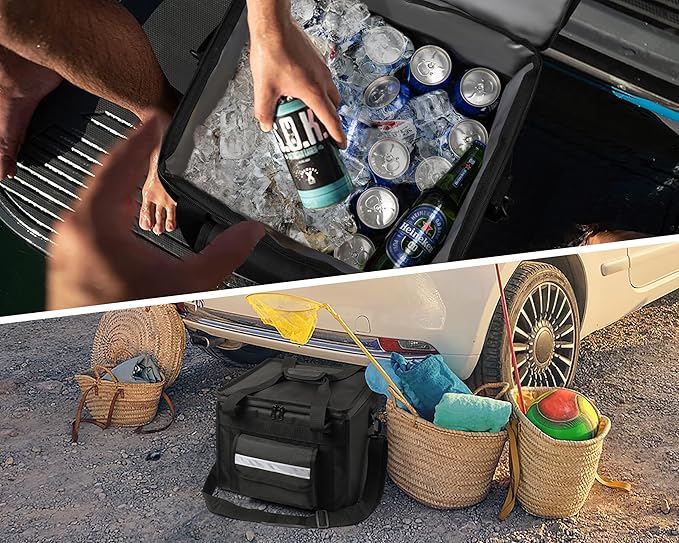 MyLifeUNIT Insulated Cooler Bag for Food & Pizza Delivery Bag Suitable for Car, Bike, Camping, Picnic, Beach, Large Size