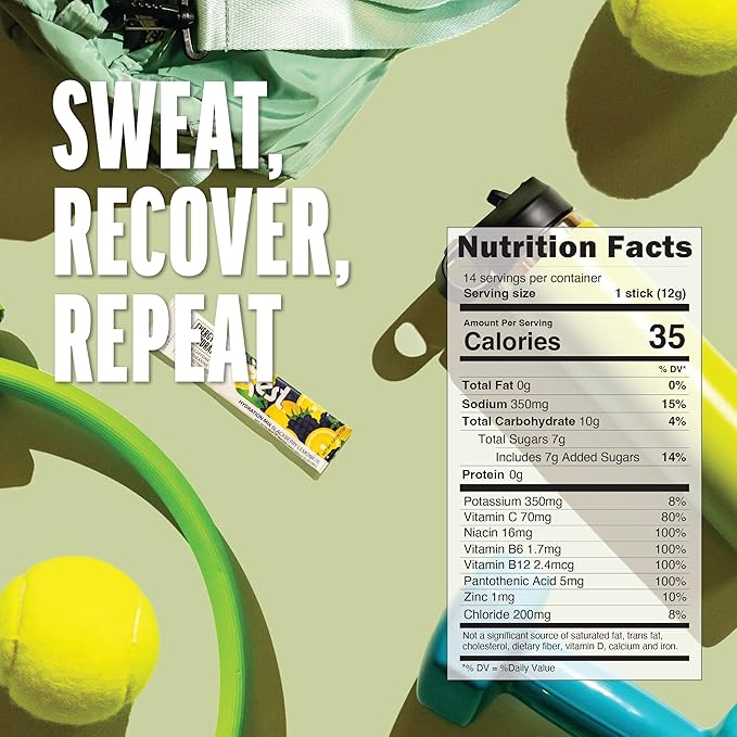 Zest Electrolyte Hydration Powder - Mix w/Water - 14 Packets - Low Sugar Liquid Enhancer (1 Pack (14 Powder Sticks), BlackBerry Lemonade (Energy & Hydration))