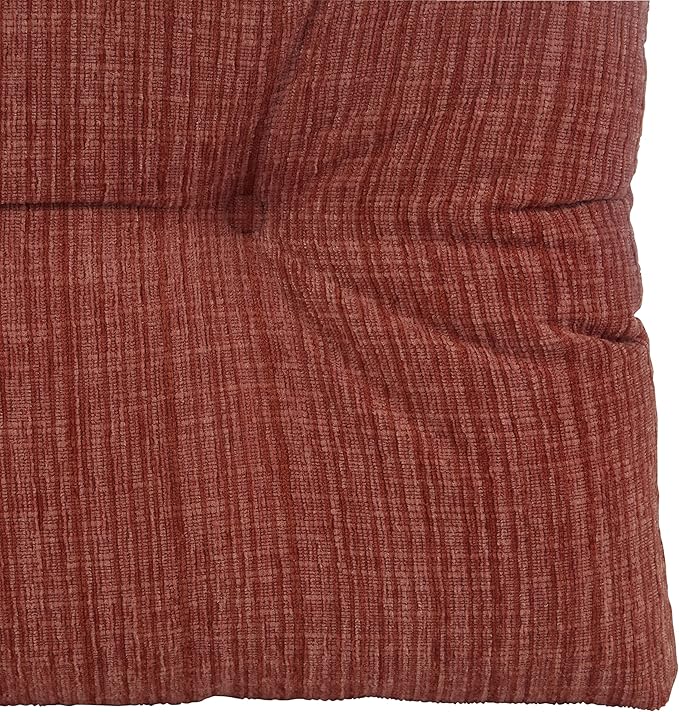 Klear Vu The Gripper Omega Non-Slip Tufted Bench Cushion for Indoor Furniture, Entryway Storage, Bay Window, Corner Nook or Piano Seat, 27 Inches, 20 Clay