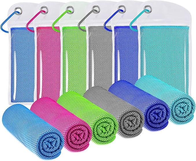 Cooling Towels for Neck and Face - Microfiber Chilly Towel Yoga Towel for Men or Women Ice Cold Towels for Yoga Gym Travel Camping Golf Football & Outdoor Sports