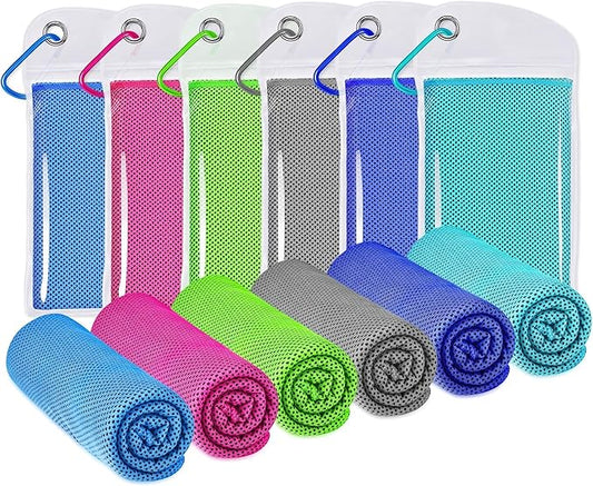 Cooling Towels for Neck and Face - Microfiber Chilly Towel Yoga Towel for Men or Women Ice Cold Towels for Yoga Gym Travel Camping Golf Football & Outdoor Sports