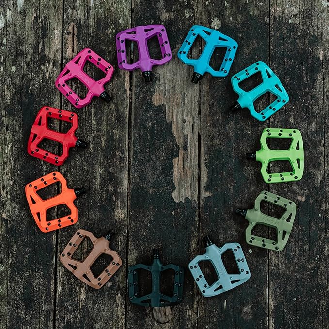 Funn Taipan S Glass Fiber Reinforced Thermoplastic Bike Pedals with 9/16-inch CrMo Axles for MTB/BMX/Urban/Gravel Riding, Suitable for Youth, Kids and Young Riders