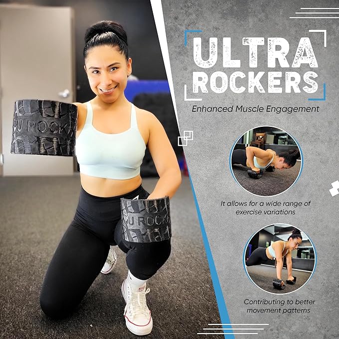 Ultra Rockers – Instability Training Platform for Core Strength, Balance, and Stability | Wrist Relief for Push-Ups & Strength Training | Home Gym & Fitness Equipment
