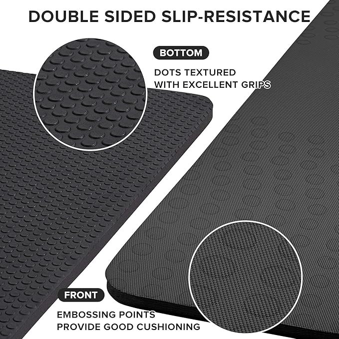 JELS Extra Thick Yoga Mat, 2/5 inch, Ergonomic 3D Non Slip Design, SGS Certified TPE Material, Yoga Mat for Men Women with Carrying Strap,Exercises Mat for Yoga, Pilates and Floor Workout(72"x26")…