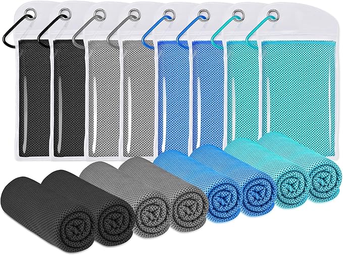 Cooling Towels for Neck and Face, Ice Towel for Hot Weather, Soft Breathable Instant Towel, Cool Rags for Yoga, Golf, Sport, Gym, Workout, Camping, Fitness, Outdoor