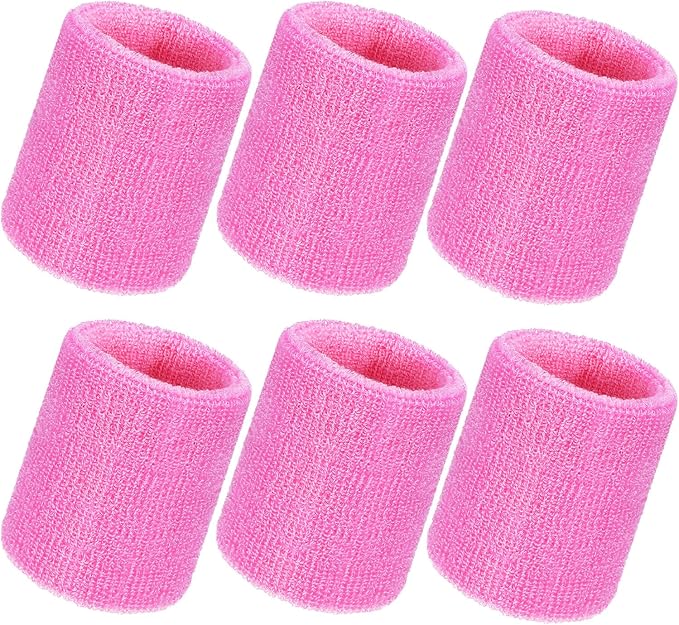 12 Pack Sweatbands Sports Wristband Cotton Sweat Band for Men and Women, Good for Tennis, Basketball, Running, Gym, Working Out