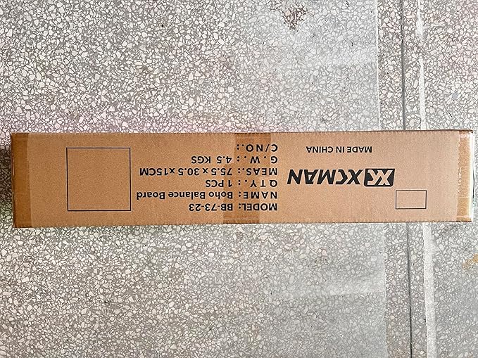 XCMAN Balance Board Surf Trainer with Adjustable Stoppers - 3 Different Distance Options Bamboo Balance Board for Surfing, Snowboarding, Skiing, Skateboarding, Yoga Training