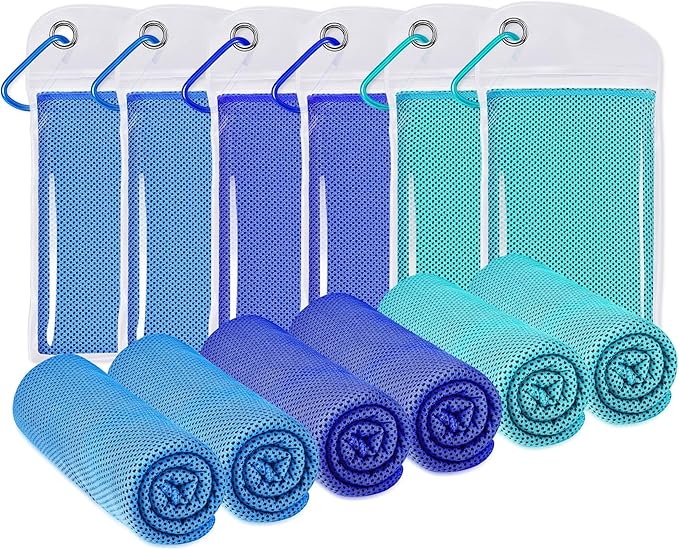 Cooling Towels for Neck and Face - Microfiber Chilly Towel Yoga Towel for Men or Women Ice Cold Towels for Yoga Gym Travel Camping Golf Football & Outdoor Sports