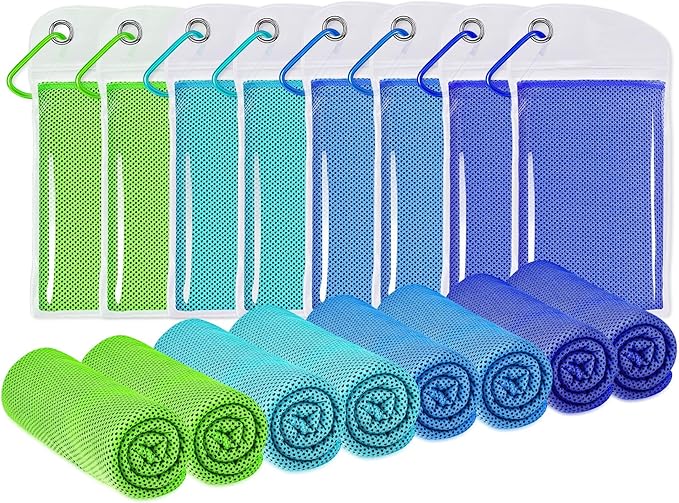 Cooling Towels for Neck and Face, Ice Towel for Hot Weather, Soft Breathable Instant Towel, Cool Rags for Yoga, Golf, Sport, Gym, Workout, Camping, Fitness, Outdoor