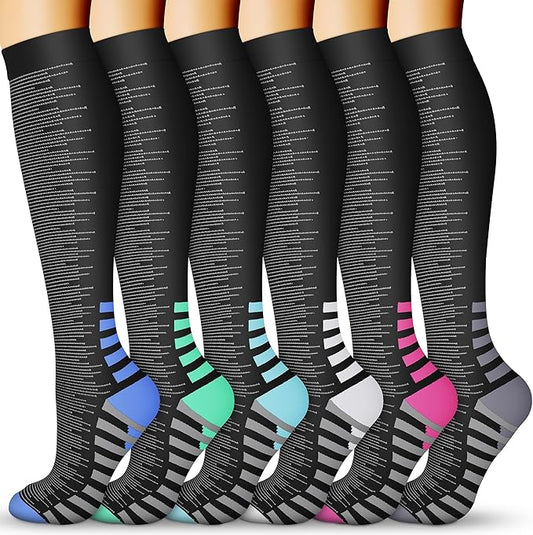 Compression Socks for Women & Men 15-20 mmHg, Best for Medical, Nursing, Running, Athletic, Varicose Veins, Travel