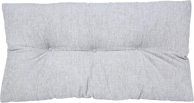 Klear Vu The Gripper Omega Non-Slip Tufted Bench Cushion for Indoor Furniture, Entryway Storage, Bay Window, 27 Inches, Chenille Gray