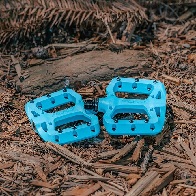 Funn Taipan S Glass Fiber Reinforced Thermoplastic Bike Pedals with 9/16-inch CrMo Axles for MTB/BMX/Urban/Gravel Riding, Suitable for Youth, Kids and Young Riders