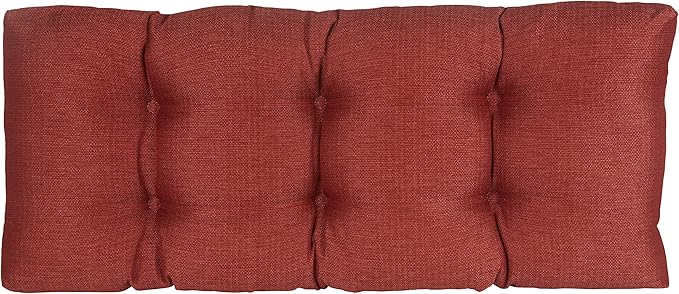 Klear Vu The Gripper Omega Non-Slip Tufted Bench Cushion for Indoor Furniture, Entryway Storage, Bay Window, Corner Nook or Piano Seat, 33 Inches, 09 Flame