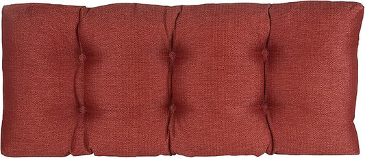 Klear Vu The Gripper Omega Non-Slip Tufted Bench Cushion for Indoor Furniture, Entryway Storage, Bay Window, Corner Nook or Piano Seat, 33 Inches, 09 Flame