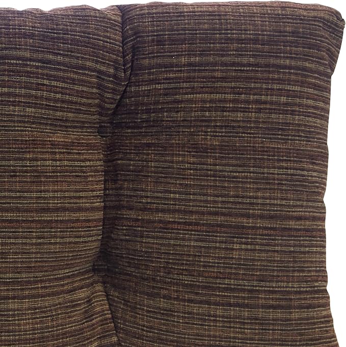 Klear Vu The Gripper Omega Non-Slip Tufted Bench Cushion for Indoor Furniture, Entryway Storage, Bay Window, Corner Nook or Piano Seat, 33 Inches, 14 Brown