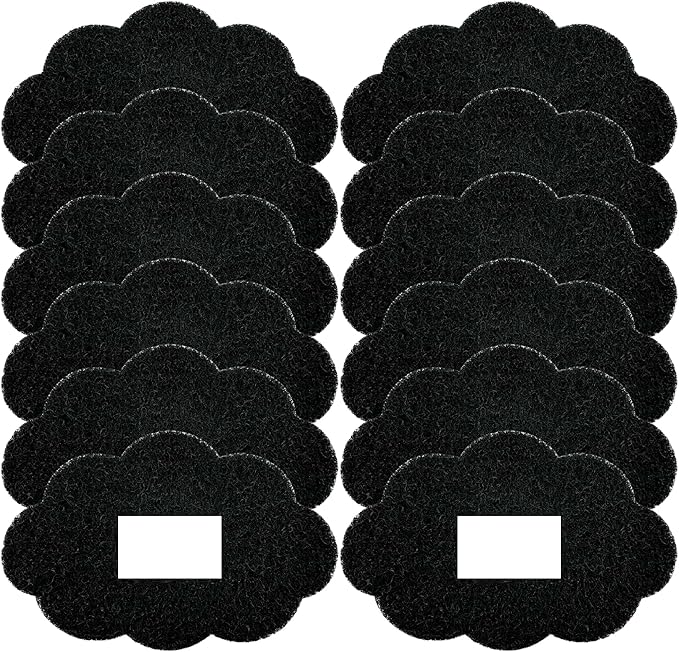 12-Pack Universal Stick-on Trash Can Odor Absorbing Filters, Activated Charcoal Purifying Deodorizer for Trash Cans, Compost Buckets, Countertop and Recycle Bins (Cloud)