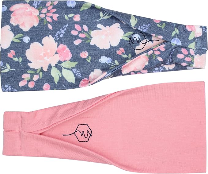 Maven Thread Headbands for Women - Wide Sports Headband for Running, Exercise, Gym, Athletic Workouts and Yoga, 4" Thick Non-Slip Sweatbands, 2Pack