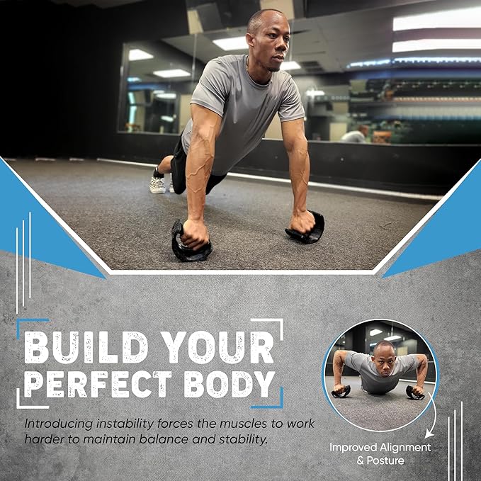 Ultra Rockers – Instability Training Platform for Core Strength, Balance, and Stability | Wrist Relief for Push-Ups & Strength Training | Home Gym & Fitness Equipment