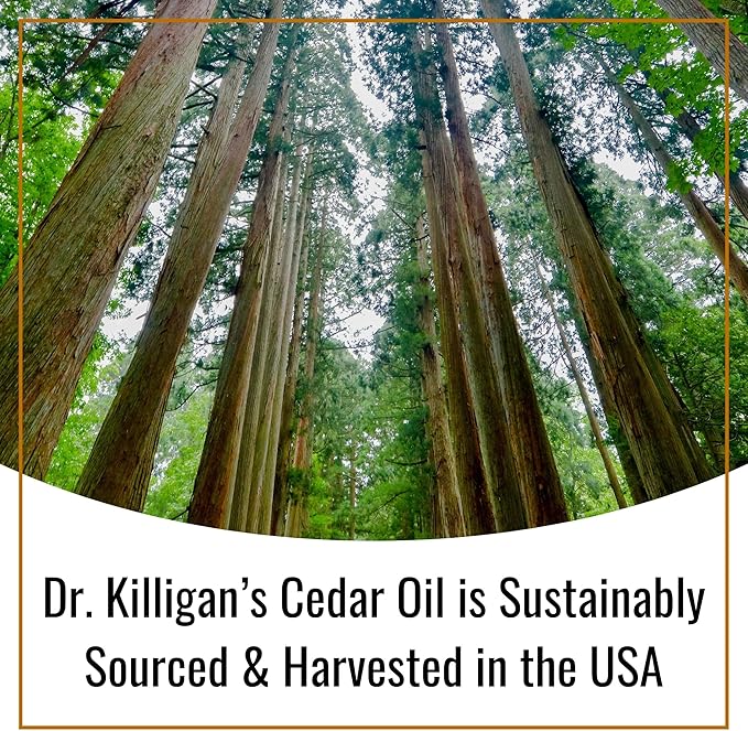 Dr. Killigan’s CedarWard Spray - 4 fl. oz. - Natural Cedar Oil Formula Restores Scent to Cedarwood Accessories, Closets, Drawers, Trunks, Chests, Pest and Moth Repellent for Clothes