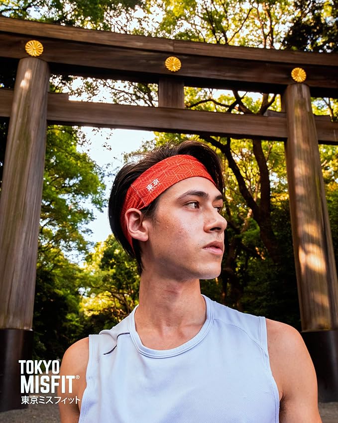 Tokyo Misfit - Japanese Headbands for Men & Women, Sweat Band, Workout, Yoga, Fashion, Running, Sports, Basketball, Bandana