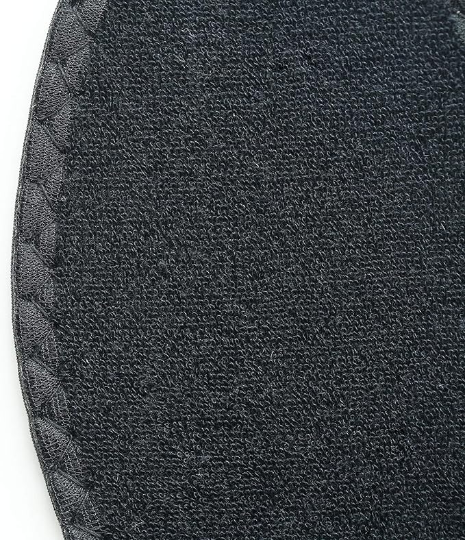 Happystep Cotton Terry Cloth Insoles, Barefoot Shoe Inserts, Sweat Absorption, Odor Control, Moisture-Wicking, Washable and Reusable, Zero Drop Shoe Insoles, 1 Pair Black and 1 Pair White (Men 10)