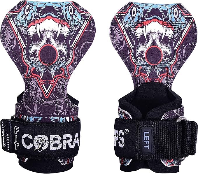 Cobra Grips PRO Weight Lifting Gloves Heavy Duty Straps Alternative Power Lifting Hooks for Deadlifts Adjustable Neoprene Padded Wrist Support Bodybuilding