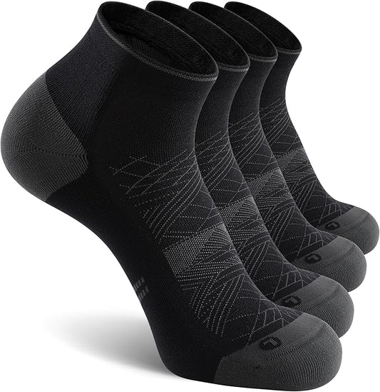CS CELERSPORT 2/5 Pairs Ankle Compression Socks for Men and Women Running Athletic Socks