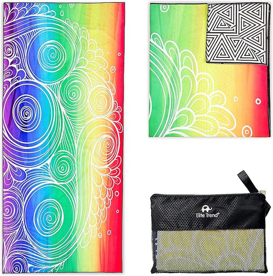 Elite Trend Microfiber Beach Towel - Extra Large 78x35 Inch Sand Free Quick Dry for Travel, Swimming, Pool, Yoga, Hiking, Camping – Lightweight Fast Drying Microfiber Towel Compact for Adults