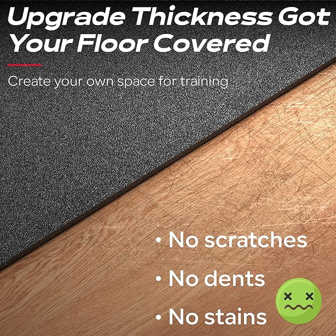 Bike Trainer Mat Compatible with Peloton Bike, for Treadmill & Row, THK 6mm, Under Mat Protect Hardwood Floor Carpet, Trainer Accessory for Indoor Stationary Exercise Bicycle