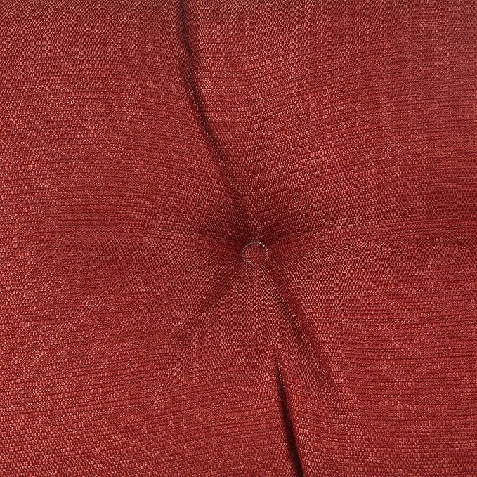 Klear Vu The Gripper Omega Non-Slip Tufted Bench Cushion for Indoor Furniture, Entryway Storage, Bay Window, Corner Nook or Piano Seat, 30 Inches, 09 Flame