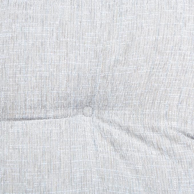 Klear Vu The Gripper Omega Non-Slip Tufted Bench Cushion for Indoor Furniture, Entryway Storage, Bay Window, 27 Inches, Chenille Gray