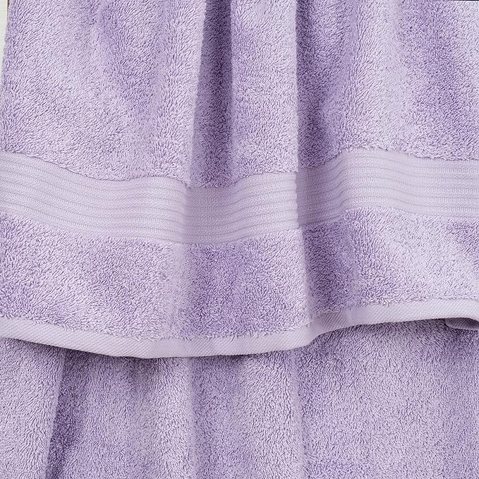 Cotton Paradise Hand Towels for Bathroom, 100% Cotton Turkish 4 Piece Hand Towel Set, Soft Absorbent Face Towels, Lilac Hand Towels