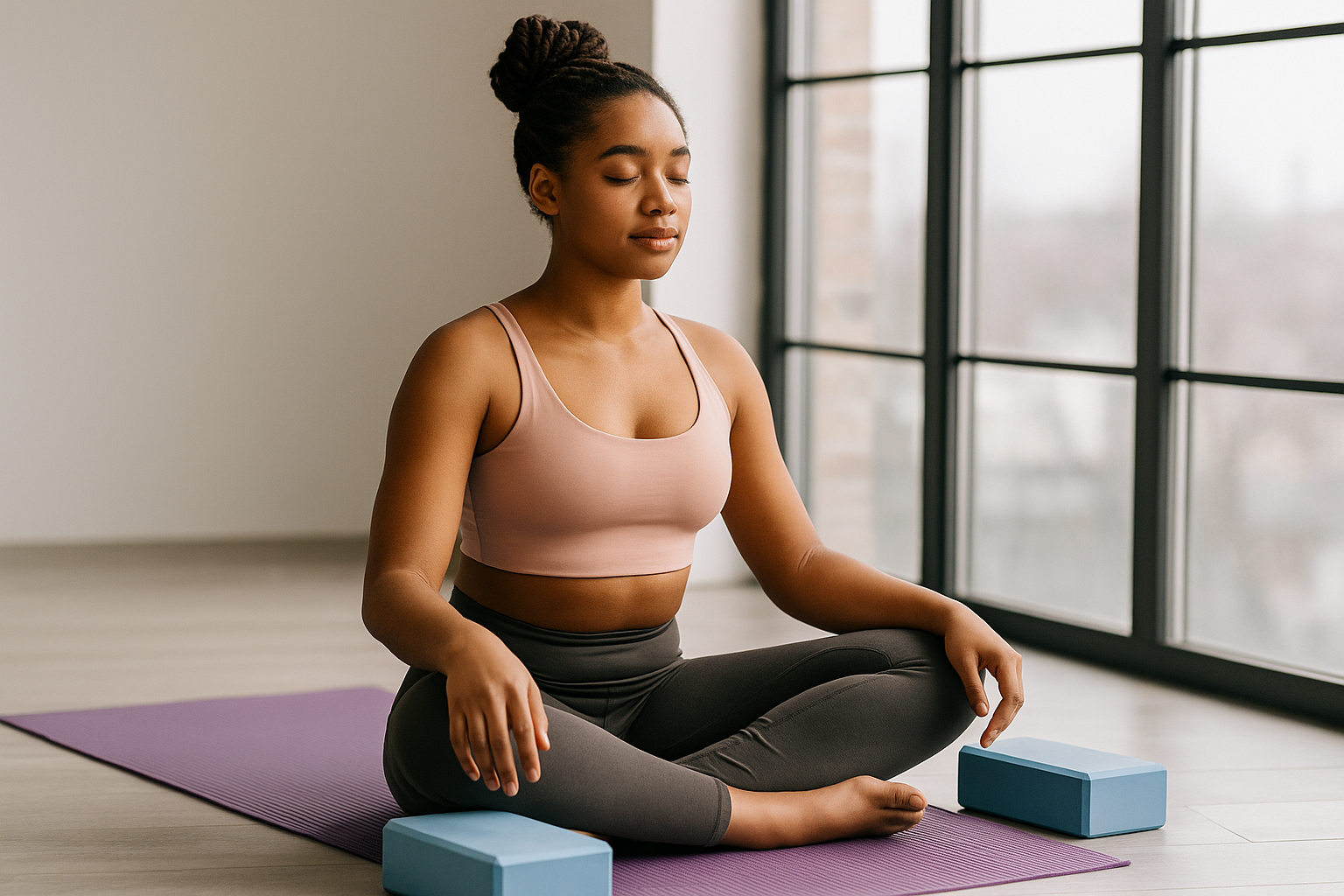 PrimeVita eco yoga mat for non-slip meditation and daily practice